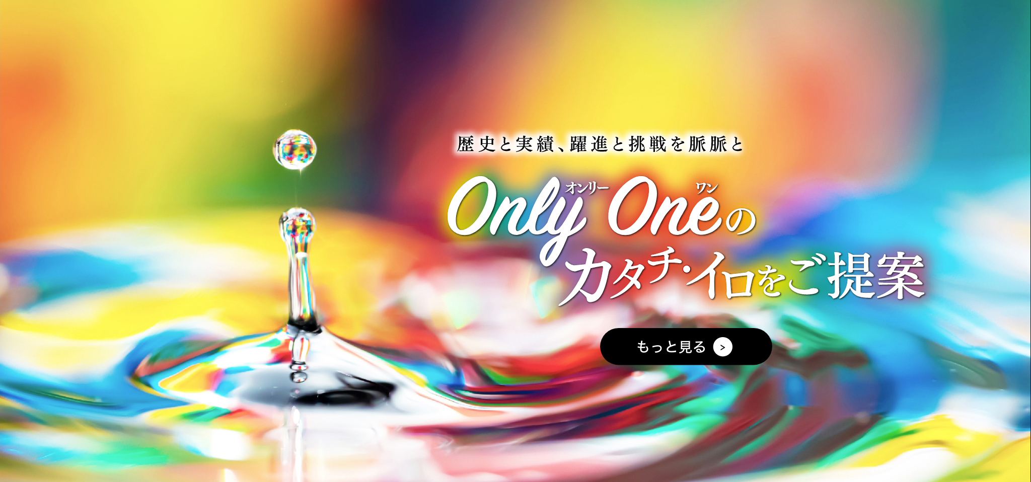 歴史と実績、躍進と挑戦を脈脈と オンリーワンのカタチ・イロをご提案 もっと見る